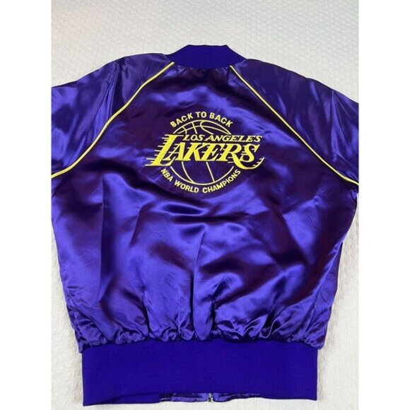 Vintage Lakers‎ 1987-88 Back To Back Champions Jacket Small Bomber Satin - Picture 10 of 16